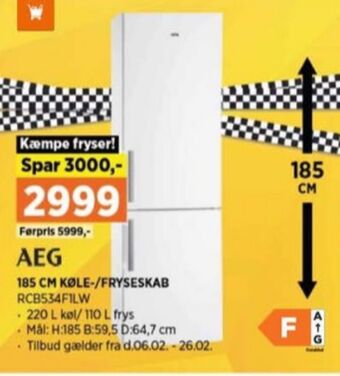 Power Aeg køle/fryseskab tilbud