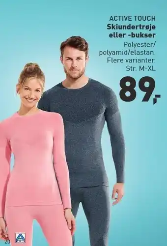 ALDI Active touch skiundertrøje eller -bukser tilbud