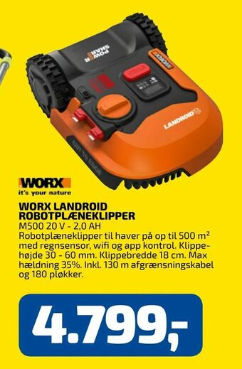 Davidsen Worx landroid robotplæneklipper tilbud