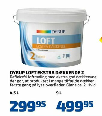 Davidsen Dyrup loft ekstra dækkende 2 tilbud