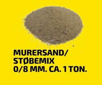 Murersand/ støbemix 0/8 mm. ca. 1 ton