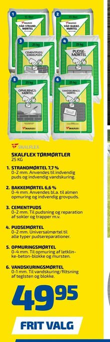 Davidsen Skalflex tørmørtler tilbud