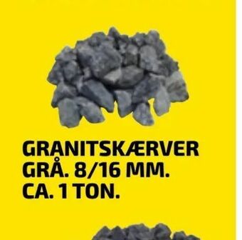 Granitskærver grå. 8/16 mm. ca. 1 ton