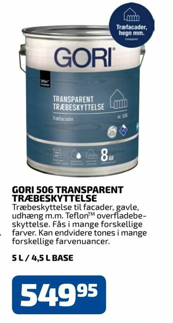 Davidsen Gori 506 transparent træbeskyttelse tilbud