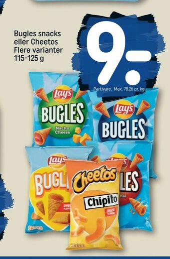 REMA 1000 Bugles snacks eller Cheetos tilbud