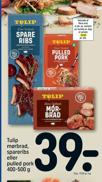 REMA 1000 Tulip mørbrad, spareribs eller pulled pork tilbud
