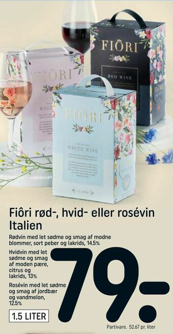 REMA 1000 Fiôri rød-, hvid- eller rosévin tilbud
