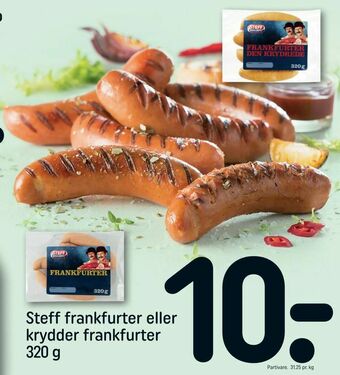 REMA 1000 Steff frankfurter elle krydder frankfurter tilbud