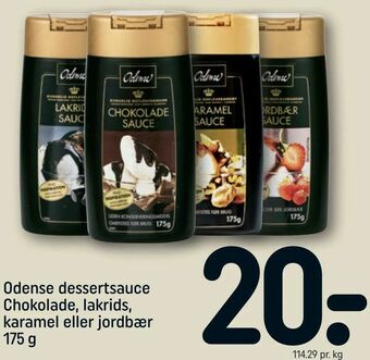 REMA 1000 Odense dessertsauce Chokolade, lakrids, karamel eller jordbær tilbud