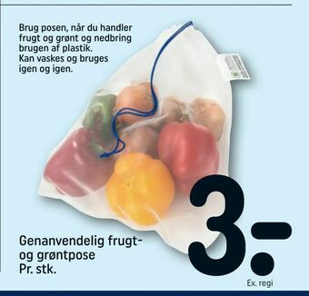 REMA 1000 Genanvendelig frugt og grøntpose tilbud