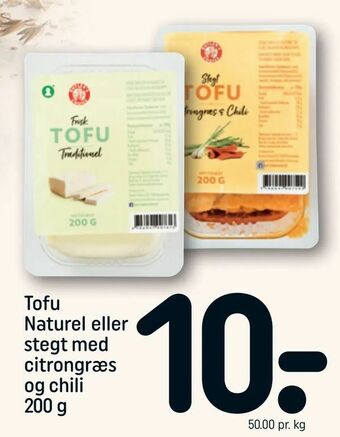 REMA 1000 Tofu Naturel eller stegt med citrongræs og chili tilbud
