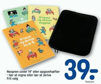 Neopren cover 14" eller opgavehæfter - lær at regne eller lær at skrive