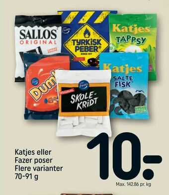 REMA 1000 Katjes eller Fazer poser tilbud