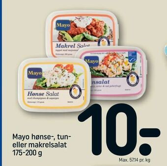 REMA 1000 Mayo hønse-, tun eller makrelsalat tilbud