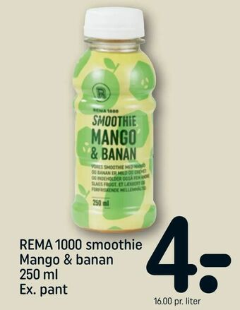 REMA 1000 REMA 1000 smoothie Mango & banan tilbud