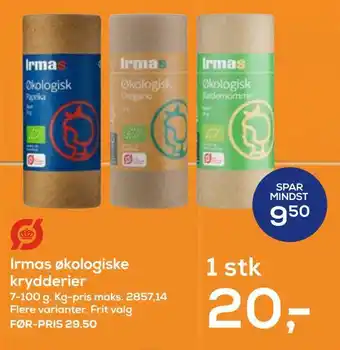 Irmas økologiske krydderier