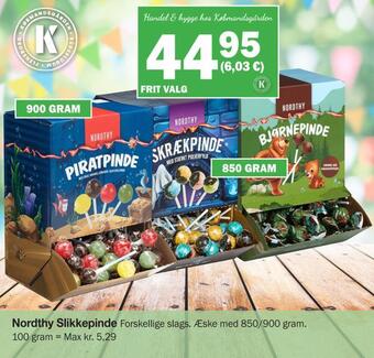 Købmandsgården Nordthy slikkepinde tilbud