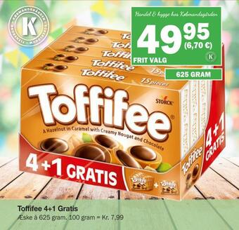 Købmandsgården Toffifee 4+1 gratis tilbud