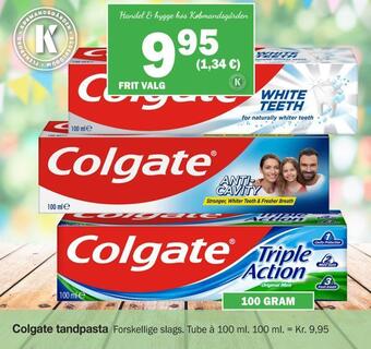 Købmandsgården Colgate tandpasta tilbud