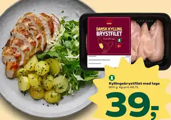 Coop 365 Kyllingebrystfilet Med Lage 800g tilbud