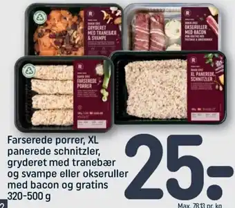 REMA 1000 Farserede Porrer,XL Panerede Schnitzler 320-500g tilbud