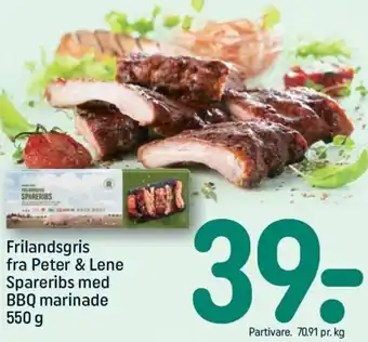 REMA 1000 Frilandsgris Fra Peter & Lene Spareribs 550g tilbud