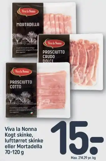REMA 1000 Viva La Nonna Kogt Skinke 70-120g tilbud