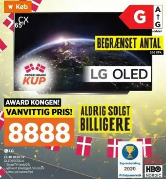 Power LG 4K OLed Tv OLED65CX6LA tilbud