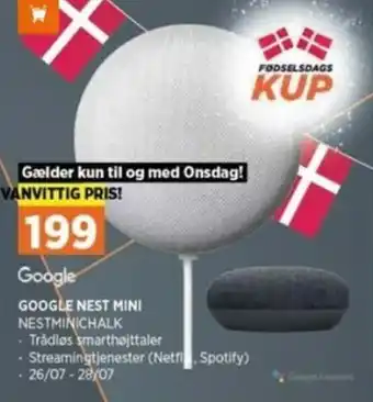 Power Google Nest Mini NESTMINICHALK tilbud