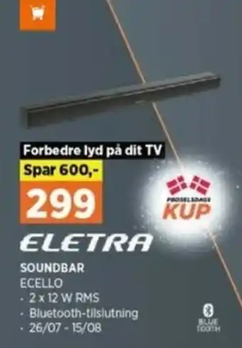 Power Eletra Soundbar ECELLO tilbud