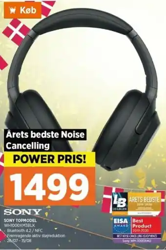 Power Sony TOPMODEL WH1000XM3BLK tilbud