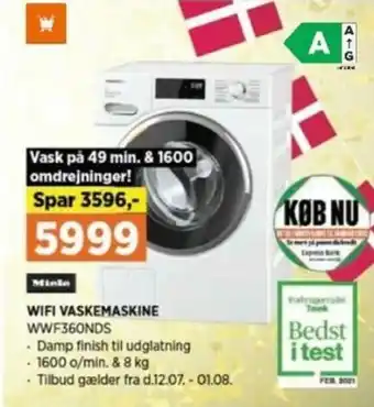 Power Wifi Vaskemaskine WWF360NDS tilbud