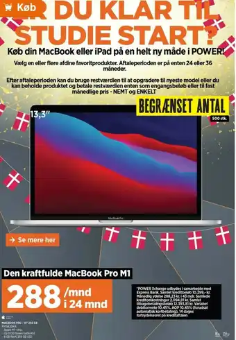 Power MacBook Pro-13" 256 gb MYDA2DKA tilbud