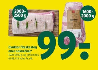 Coop 365 Ovnklar flæskesteg eller nakkefilet tilbud