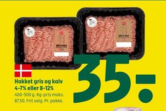Coop 365 Hakket gris og kalv 4-7% eller 8-12% tilbud