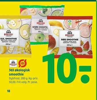 Coop 365 365 økologisk smoothie tilbud