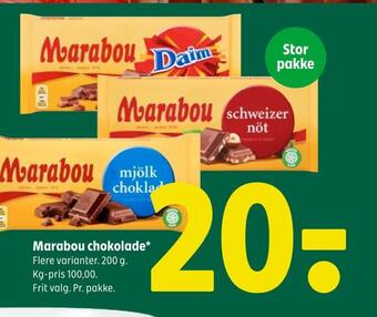 Coop 365 Marabou chokolade tilbud