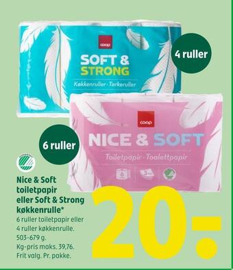 Coop 365 Nice & soft toiletpapir eller soft & strong køkkenrulle tilbud