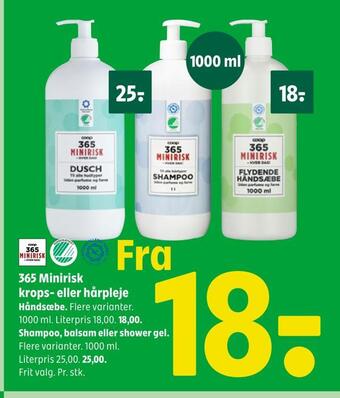 Coop 365 365 minirisk krops- eller hårpleje tilbud