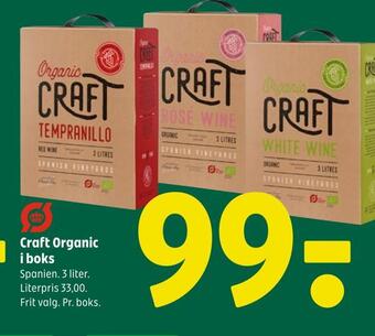 Coop 365 Craft organic i boks tilbud