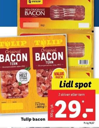 Lidl Tulip Bacon tilbud
