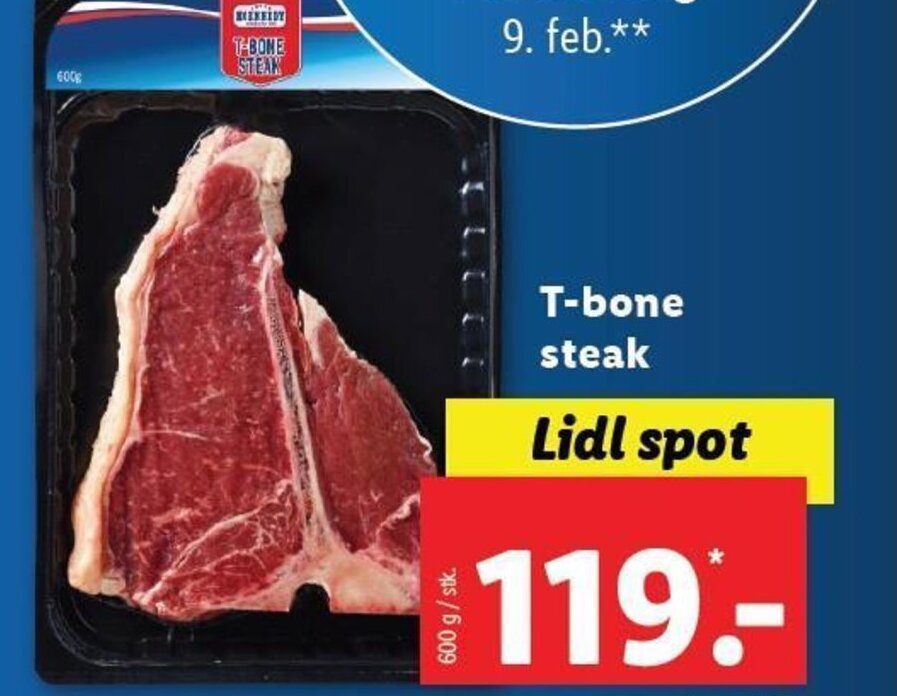 TBone Steak tilbud hos Lidl