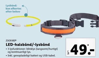 Lidl LED-Halsbånd/-Lysbånd tilbud