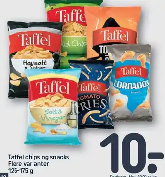 REMA 1000 Taffel Chips Og Snacks 125-175g tilbud