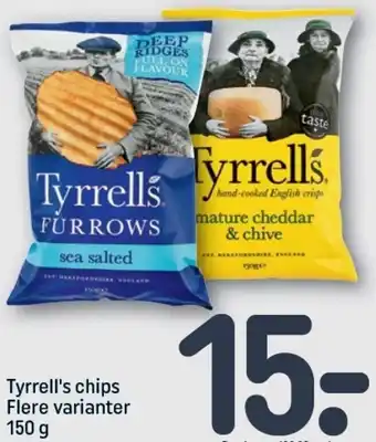 REMA 1000 Tyrell's Chips 150g tilbud