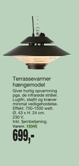 Harald Nyborg Terrassevarmer hængemodel tilbud