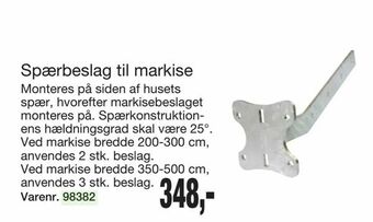 Harald Nyborg Spærbeslag til markise tilbud