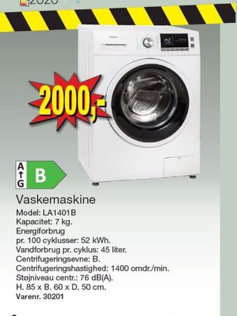 Harald Nyborg Wasco vaskemaskine tilbud