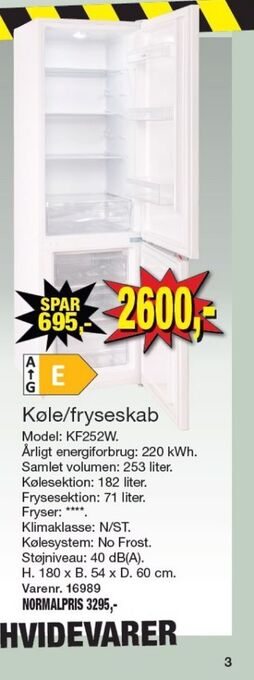 Harald Nyborg Wasco køle/fryseskab tilbud