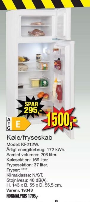 Harald Nyborg Wasco køle/fryseskab tilbud
